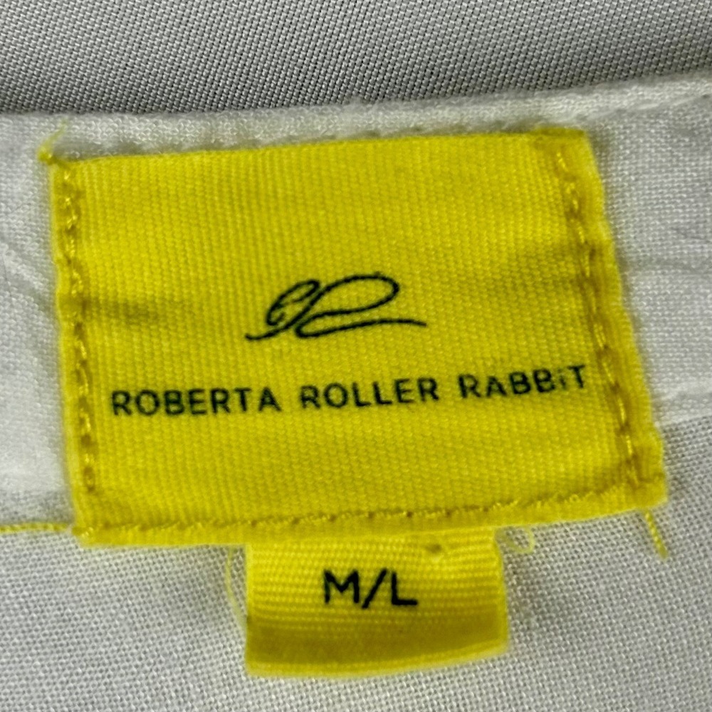 Roberta Roller Rabbit Shirt Dress Women M‎ / L White Purple Tie Dye Beach Cotton - Picture 9 of 9